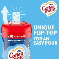 Coffee mate French Vanilla Powdered Coffee Creamer Canister - French Vanilla Flavor - 15 oz Canister - 12 / Carton