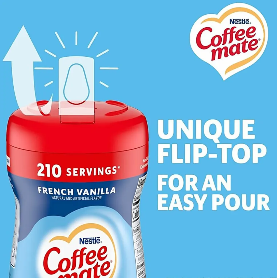 Coffee mate French Vanilla Powdered Coffee Creamer Canister - French Vanilla Flavor - 15 oz Canister - 12 / Carton