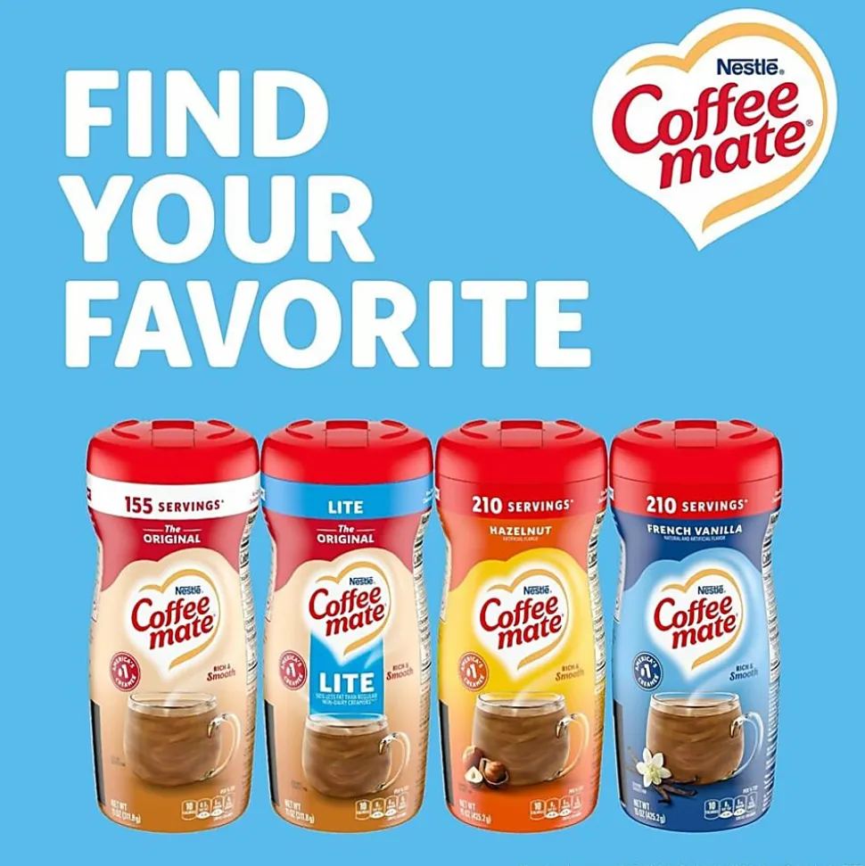 Coffee mate French Vanilla Powdered Coffee Creamer Canister - French Vanilla Flavor - 15 oz Canister - 12 / Carton