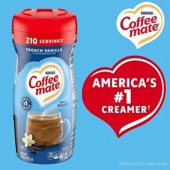 Coffee mate French Vanilla Powdered Coffee Creamer Canister - French Vanilla Flavor - 15 oz Canister - 12 / Carton