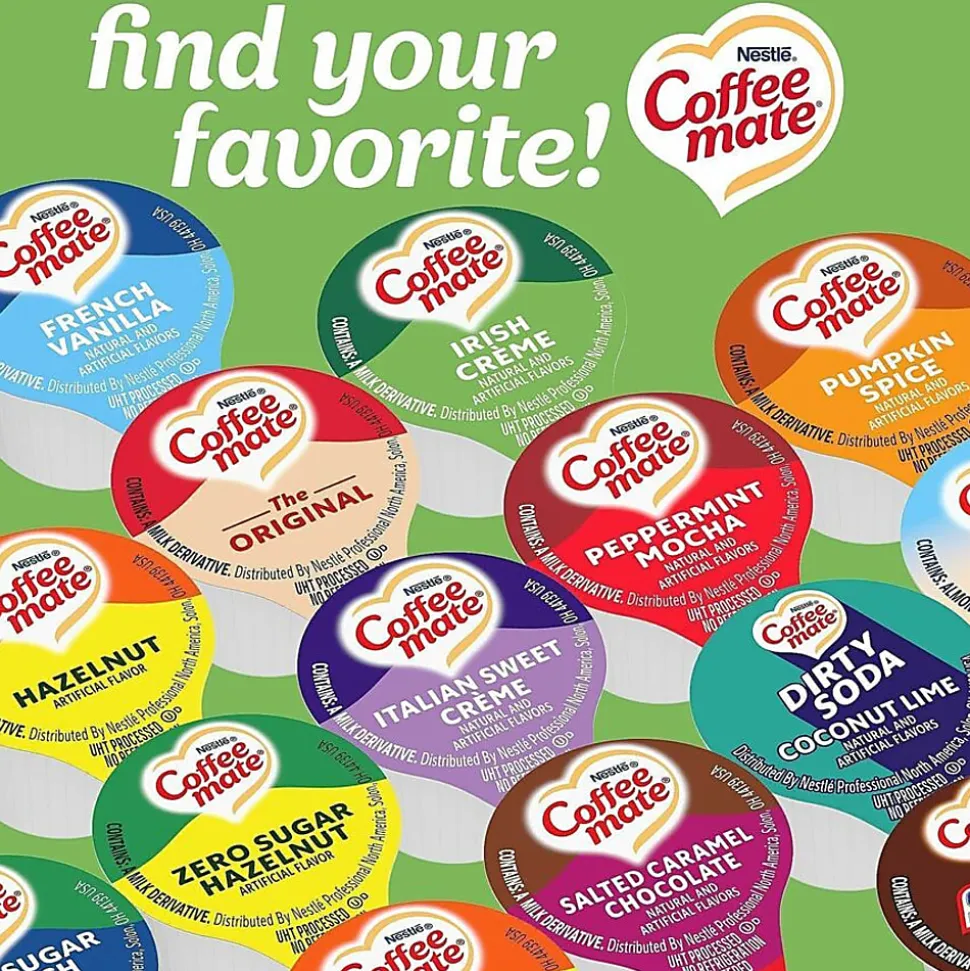 Coffee mate Irish Creme Nondairy Liquid Creamer Singles - Irish Cream Flavor - 0.38 fl oz (11 mL) - 180 / Carton