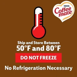 Coffee-Mate Liquid Coffee Creamer Tub Singles, 0.38 Oz, Snickers Flavor, Pack Of 50 Singles