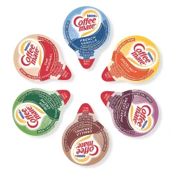 Coffee Mate Liquid Creamer Variety Pack, Single Serve, 0.375 Oz, Pack Of 180 Creamers