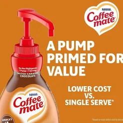 Coffee mate Salted Caramel Chocolate Liquid Coffee Creamer Pump Bottle - Salted Caramel Chocolate Flavor - 50.7 fl oz - 2/Carton Bottle - 600 Serving