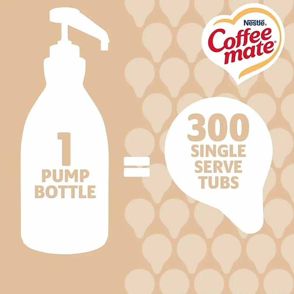 Coffee mate Sweetened Original Liquid Concentrate Coffee Creamer, 50.7 Oz, Pump Bottle, 13799CT, 2/Carton