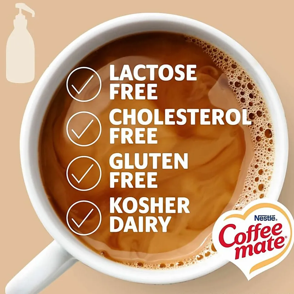 Coffee mate Sweetened Original Liquid Concentrate Coffee Creamer, 50.7 Oz, Pump Bottle, 13799CT, 2/Carton