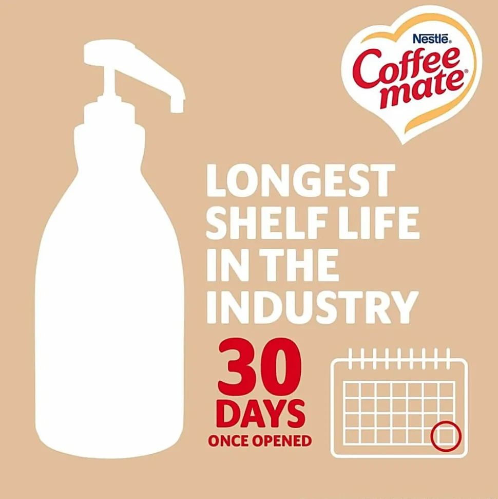 Coffee mate Sweetened Original Liquid Concentrate Coffee Creamer, 50.7 Oz, Pump Bottle, 13799CT, 2/Carton