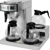 Coffee Pro 3-Burner Commercial Coffee Brewer - 2.32 quart - 36 Cup(s) - Multi-serve - Silver - Glass Body