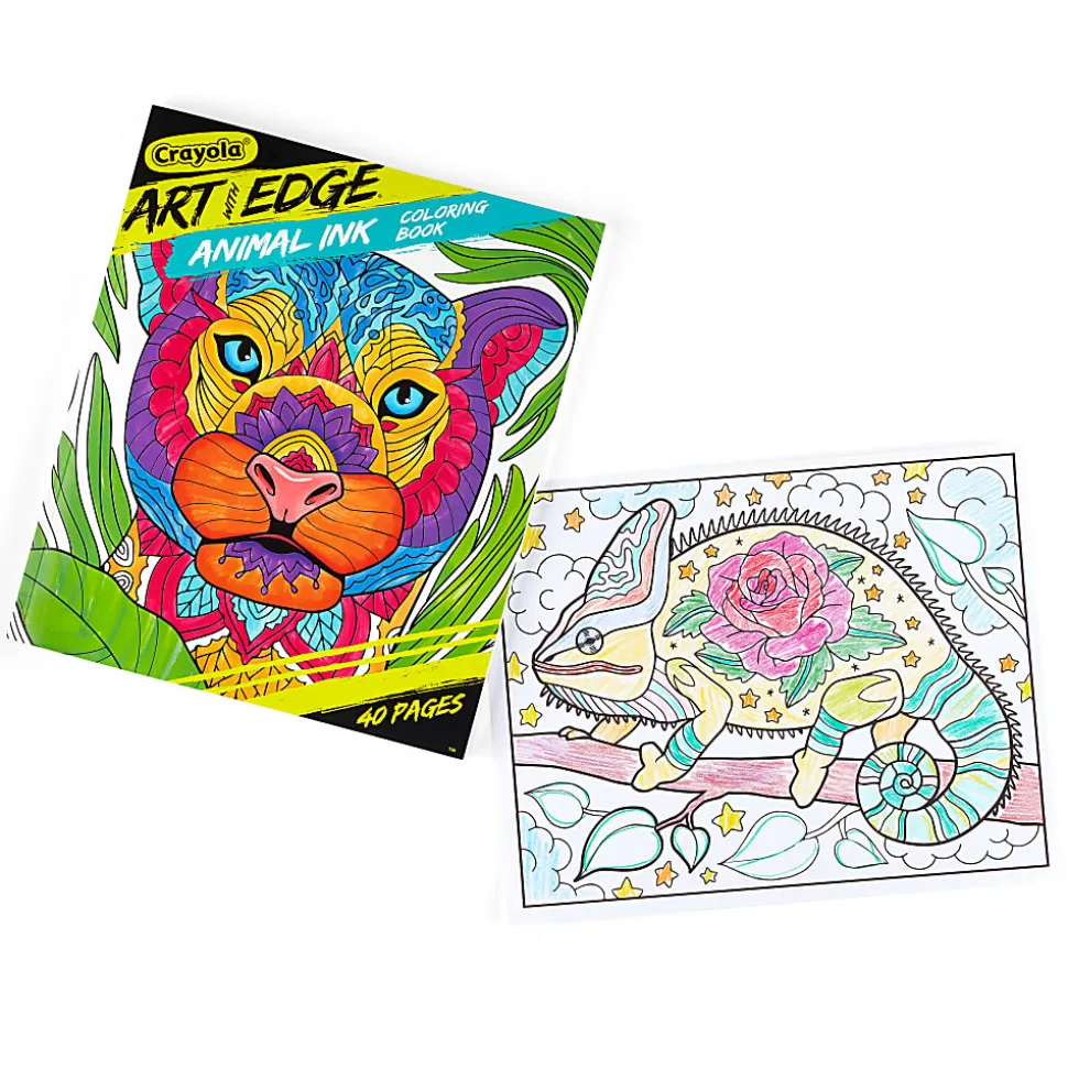Color and doodle on this Art with Edge Coloring Book that's full of jungle animal coloring pages. Great animal coloring book for teens and adults.