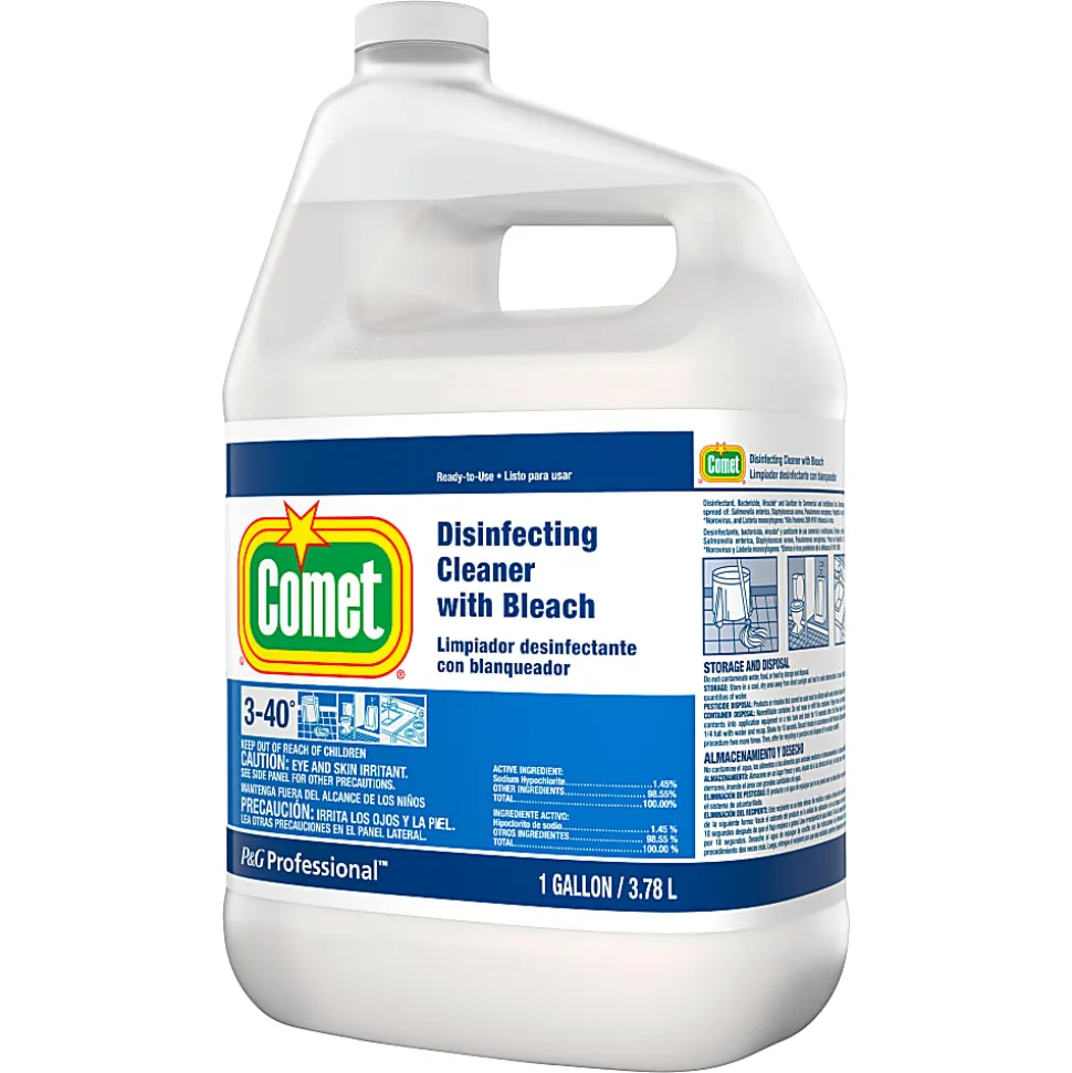 Comet® With Bleach Refill, Disinfectant Cleaner, 1 Gallon (128 Oz)