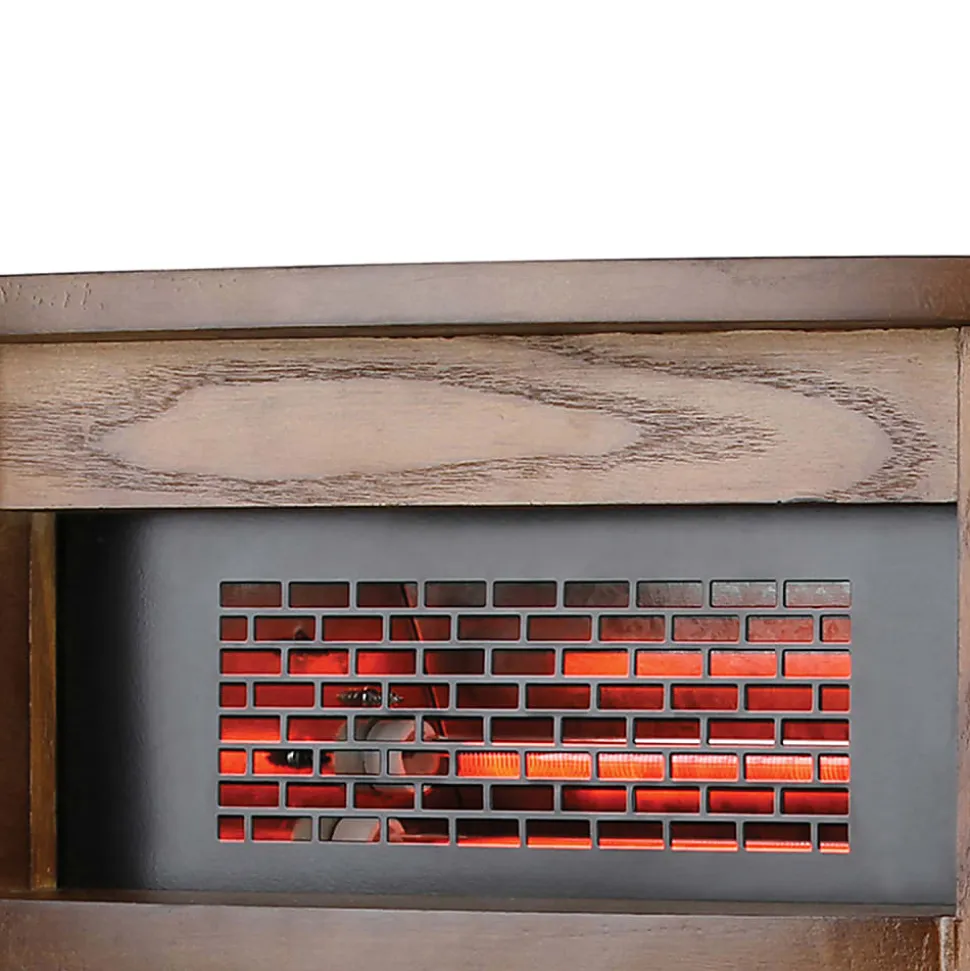 Comfort Glow® QEH1408 1,500-Watt-Max Infrared Cabinet Heater With Thermostat And Remote, 15-1/2”H x 12”W x 10-13/16”D, Brown