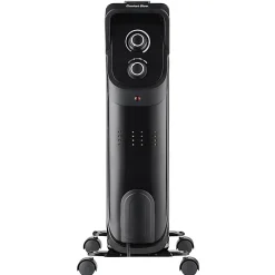 Comfort Glow® 1,500-Watt 7-Fin Oil-Filled Heater With Thermostat, 9” x 25-1/4”, Black