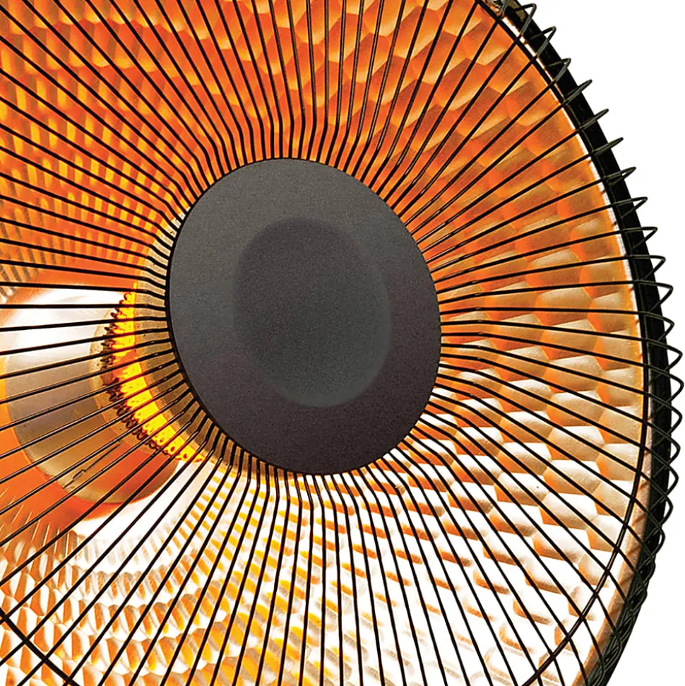 Comfort Glow® 1,000-Watt Portable Oscillating Radiant Parabolic Dish Heater, 8-3/4” x 14-1/4”, Black