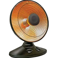 Comfort Glow® 1,000-Watt Portable Oscillating Radiant Parabolic Dish Heater, 8-3/4” x 14-1/4”, Black