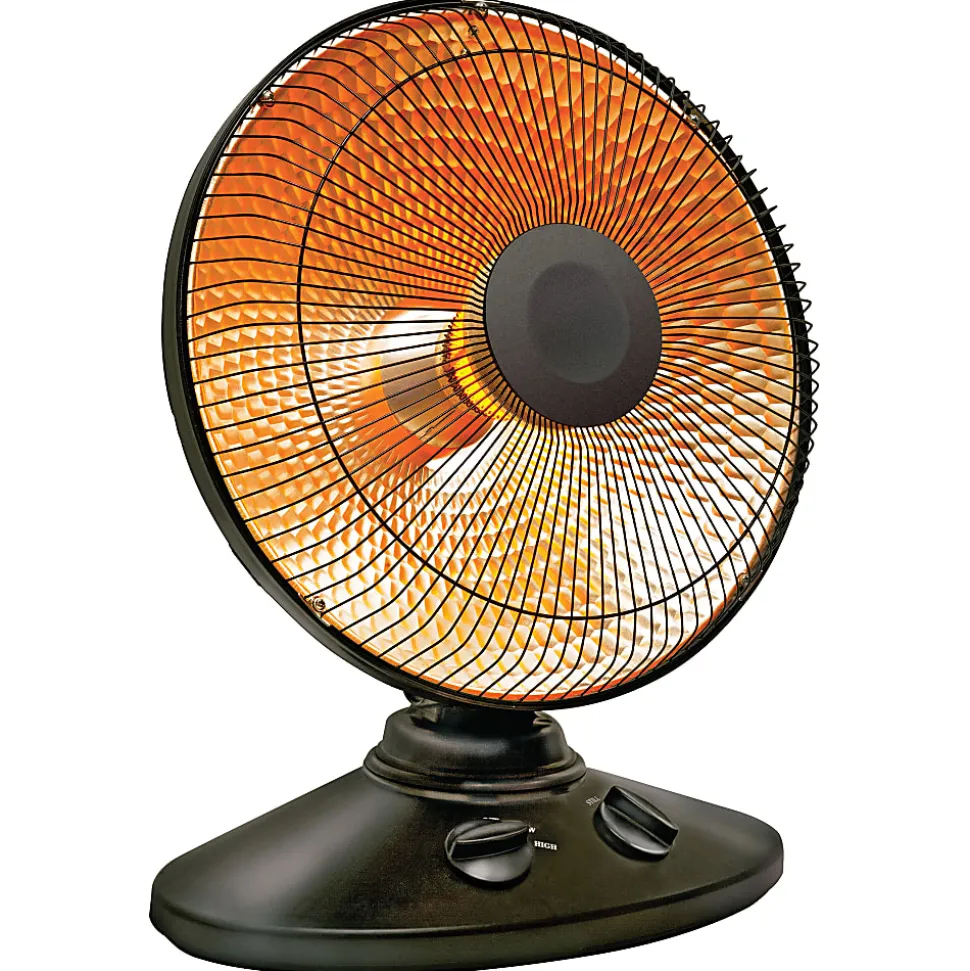 Comfort Glow® 1,000-Watt Portable Oscillating Radiant Parabolic Dish Heater, 8-3/4” x 14-1/4”, Black