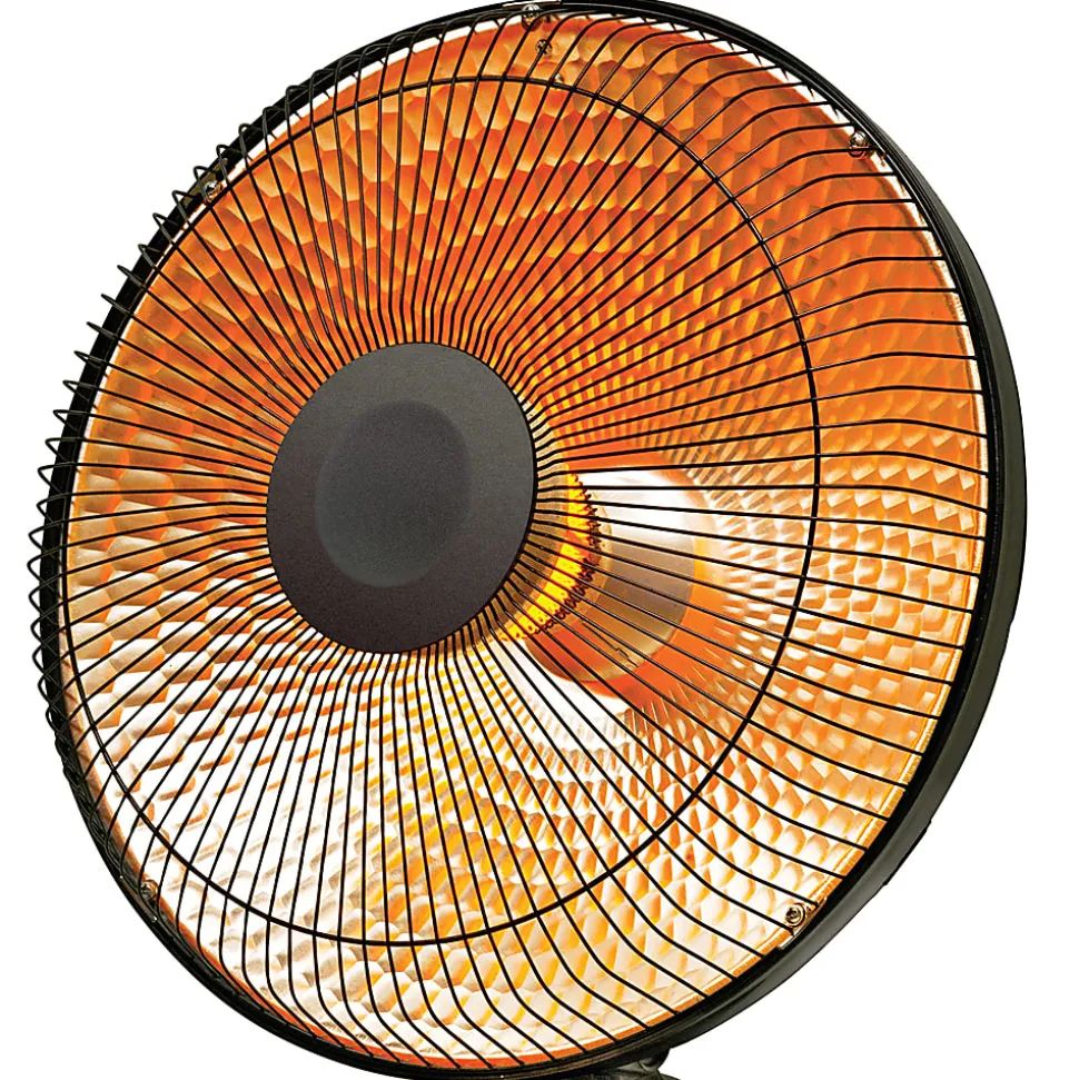 Comfort Glow® 1,000-Watt Portable Oscillating Radiant Parabolic Dish Heater, 8-3/4” x 14-1/4”, Black