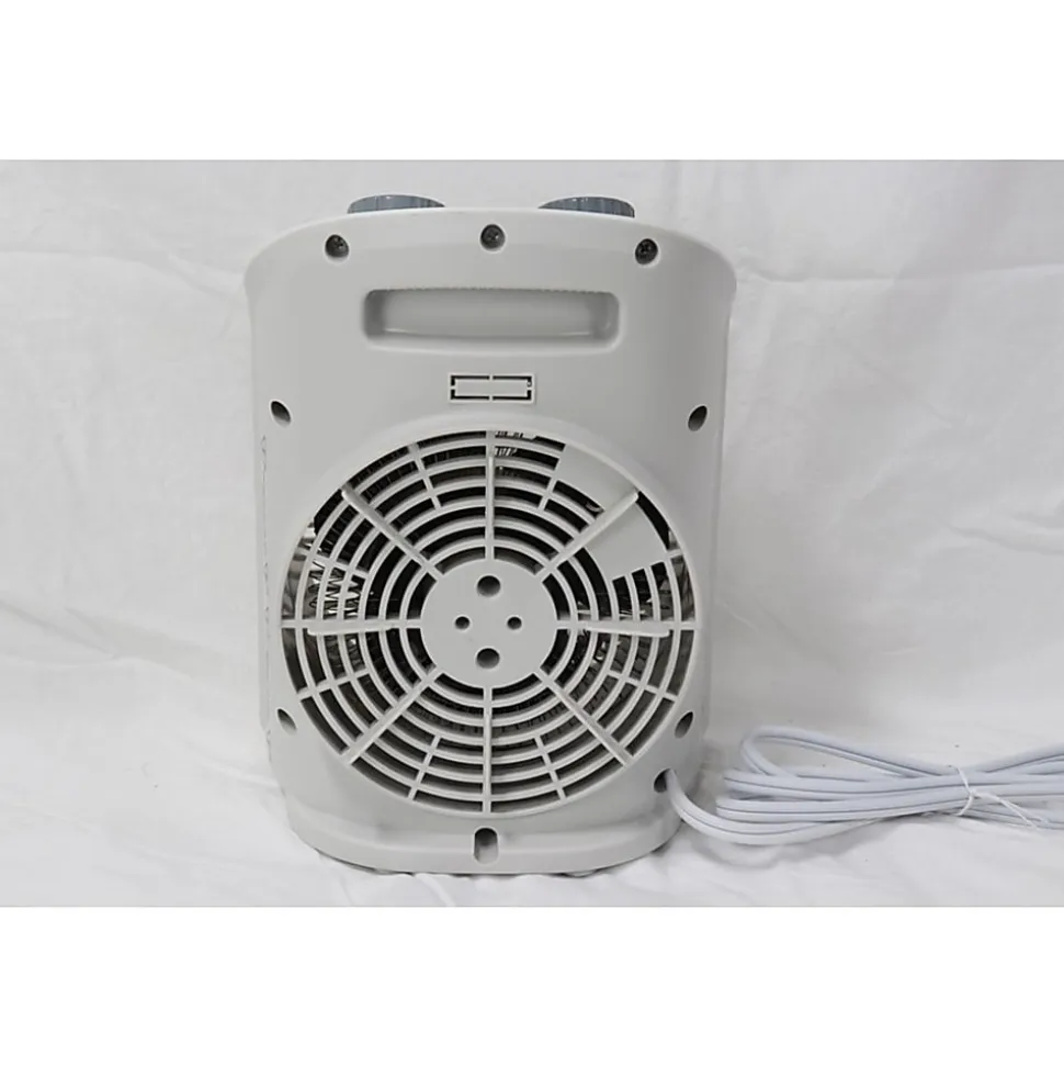 Comfort Glow 1500W Electric Fan Heater With Thermostat, 7-5/8" x 9-15/16", White