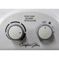 Comfort Glow 1500W Electric Fan Heater With Thermostat, 7-5/8