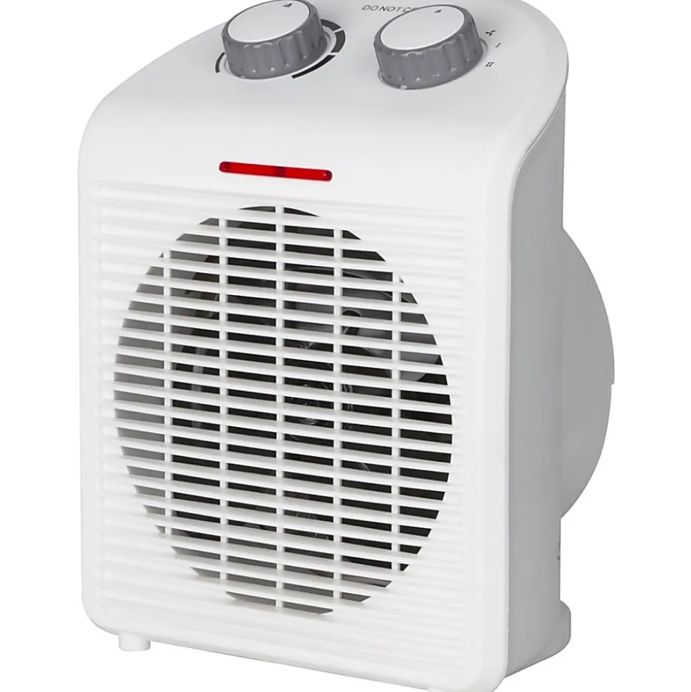 Comfort Glow 1500W Electric Fan Heater With Thermostat, 7-5/8" x 9-15/16", White
