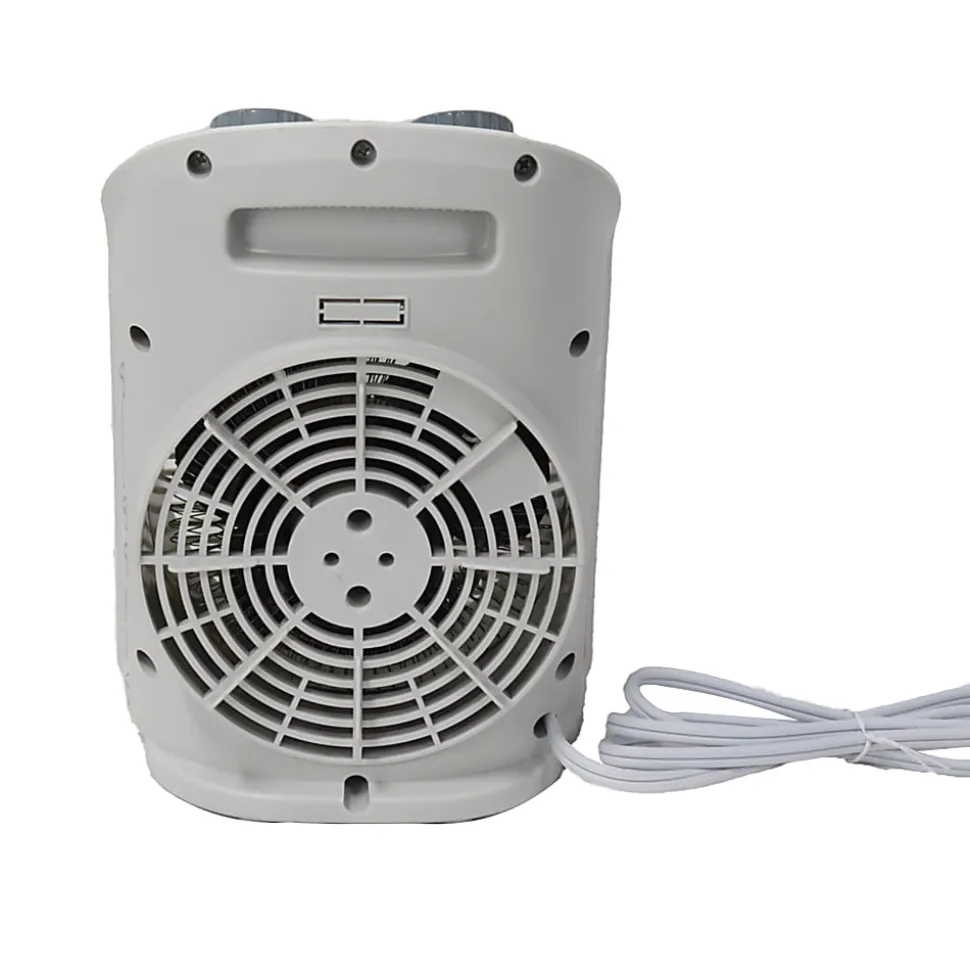 Comfort Glow 1500W Electric Fan Heater With Thermostat, 7-5/8" x 9-15/16", White