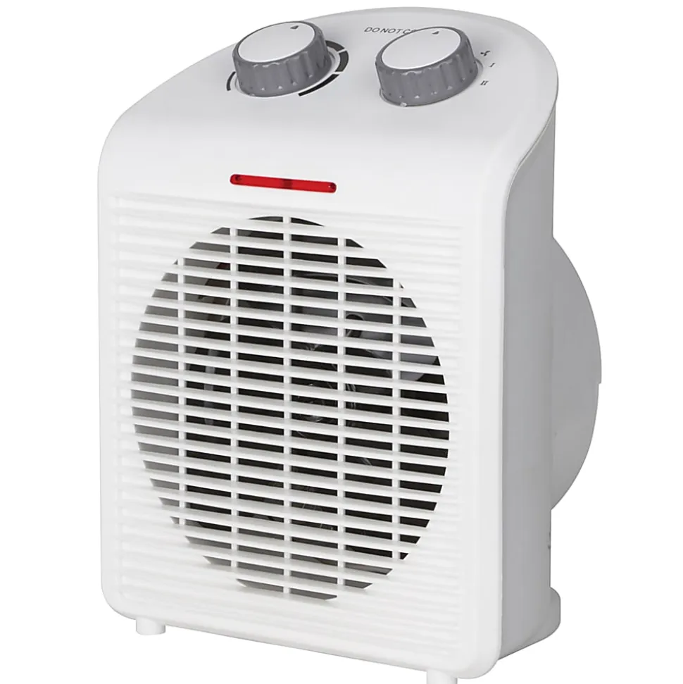 Comfort Glow 1500W Electric Fan Heater With Thermostat, 7-5/8" x 9-15/16", White