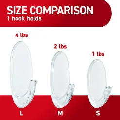 Command® Assorted Hooks Cabinet Pack, 50 Hooks, 50 Clear Adhesive Strips, Damage Free Hanging Picture Hangers, No Tools Wall Hanging Strips