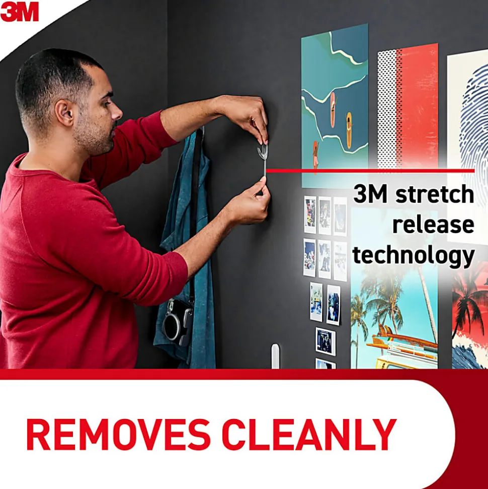 Command® Assorted Hooks Cabinet Pack, 50 Hooks, 50 Clear Adhesive Strips, Damage Free Hanging Picture Hangers, No Tools Wall Hanging Strips