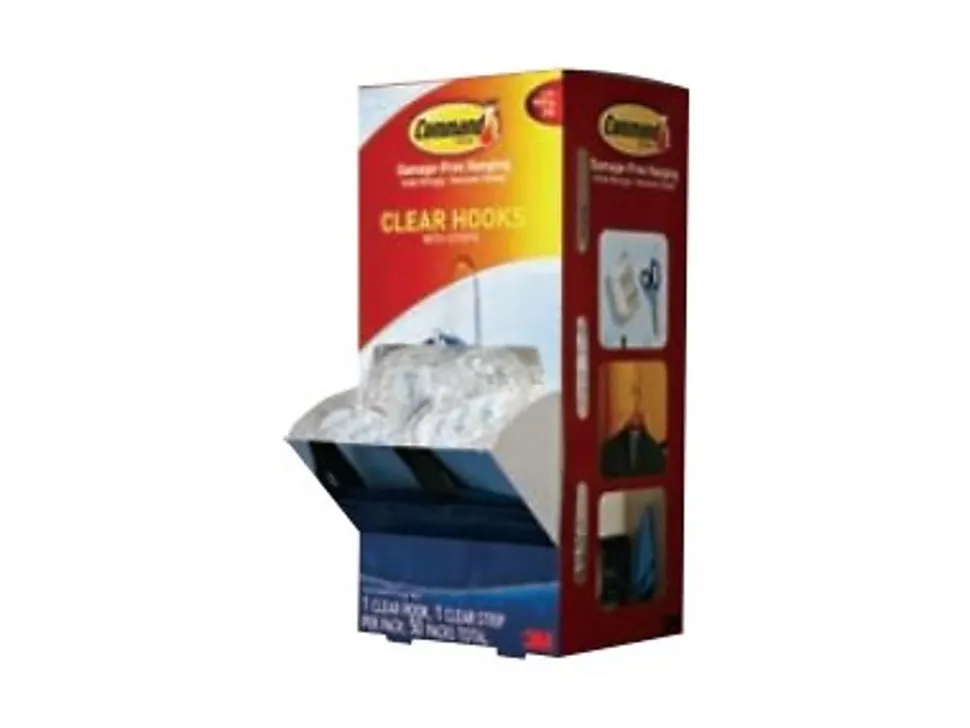 Command® Assorted Hooks Cabinet Pack, 50 Hooks, 50 Clear Adhesive Strips, Damage Free Hanging Picture Hangers, No Tools Wall Hanging Strips