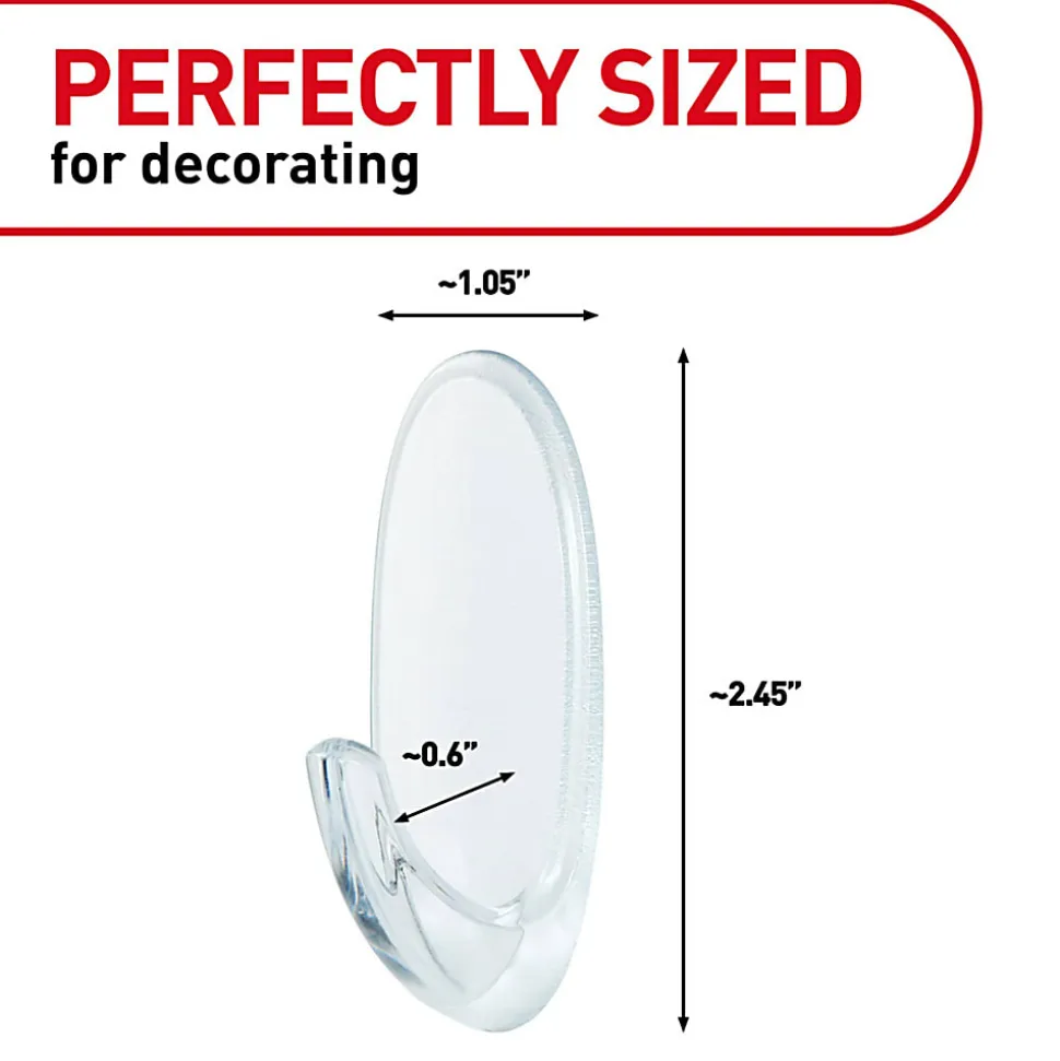 Command® Assorted Hooks Cabinet Pack, 50 Hooks, 50 Clear Adhesive Strips, Damage Free Hanging Picture Hangers, No Tools Wall Hanging Strips