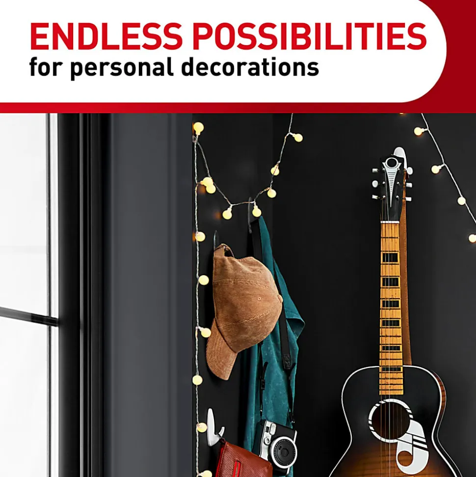 Command® Assorted Hooks Cabinet Pack, 50 Hooks, 50 Clear Adhesive Strips, Damage Free Hanging Picture Hangers, No Tools Wall Hanging Strips