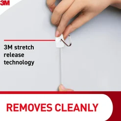 Command 3 Clear Small Wire Toggle Hooks and 4 Command Strips, Holds up to 0.5 lb, 17067