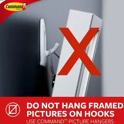 Command 3 Clear Small Wire Toggle Hooks and 4 Command Strips, Holds up to 0.5 lb, 17067CLR