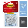 Command 9 Clear Small Wire Toggle Hooks and 12 Command Strips, Damage Free Hanging Hooks Wall Hangers for Hanging Home Decor, Holds up to 0.5 lb