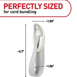 Command® Cord Bundlers, 2 Command Bundlers, 3 Command Strips, Damage Free Hanging, No Tools Wall Hanging Strips For Living Spaces, Gray