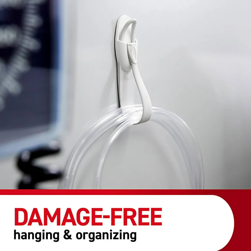 Command® Cord Bundlers, 2 Command Bundlers, 3 Command Strips, Damage Free Hanging, No Tools Wall Hanging Strips For Living Spaces, Gray