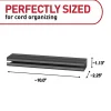 Command™ Cord Organizer Channel, 1 Black Channel, 8 Large Strips, 10" Cord Storage Space, Great for Damage-Free Desk Organization with Electronics
