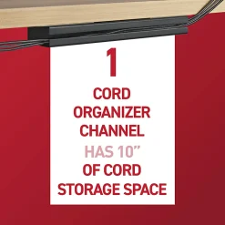 Command™ Cord Organizer Channel, 1 Black Channel, 8 Large Strips, 10