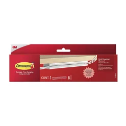 Command™ Cord Organizer Channel, 1 White Channel, 8 Large Strips, 10" Cord Storage Space, Great for Damage-Free Desk Organization with Electronics