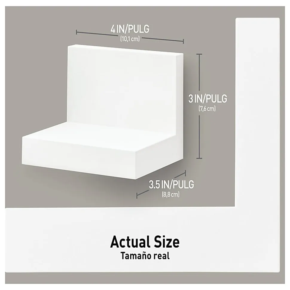 Command™ Display Ledge, 3"H x 4"W x 3 1/2"D, Quartz