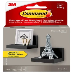 Command™ Display Ledge, 3"H x 4"W x 3 1/2"D, Slate