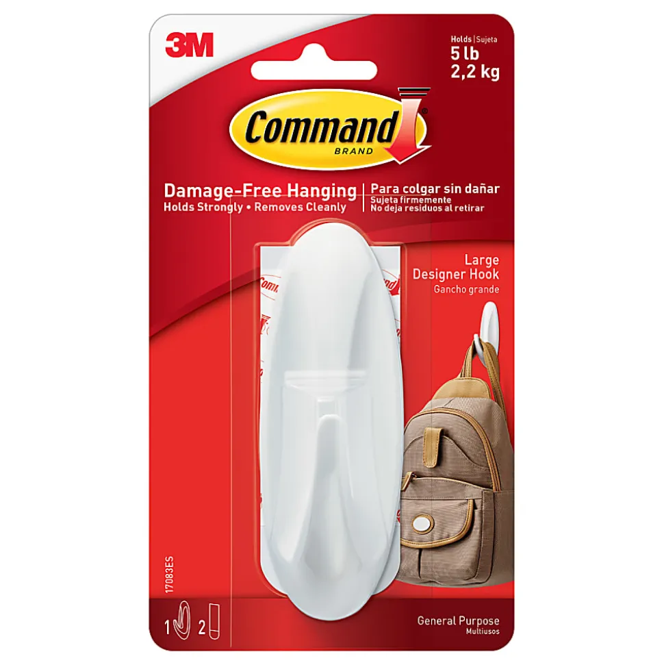 Command General Purpose Removable Plastic Hook, Large