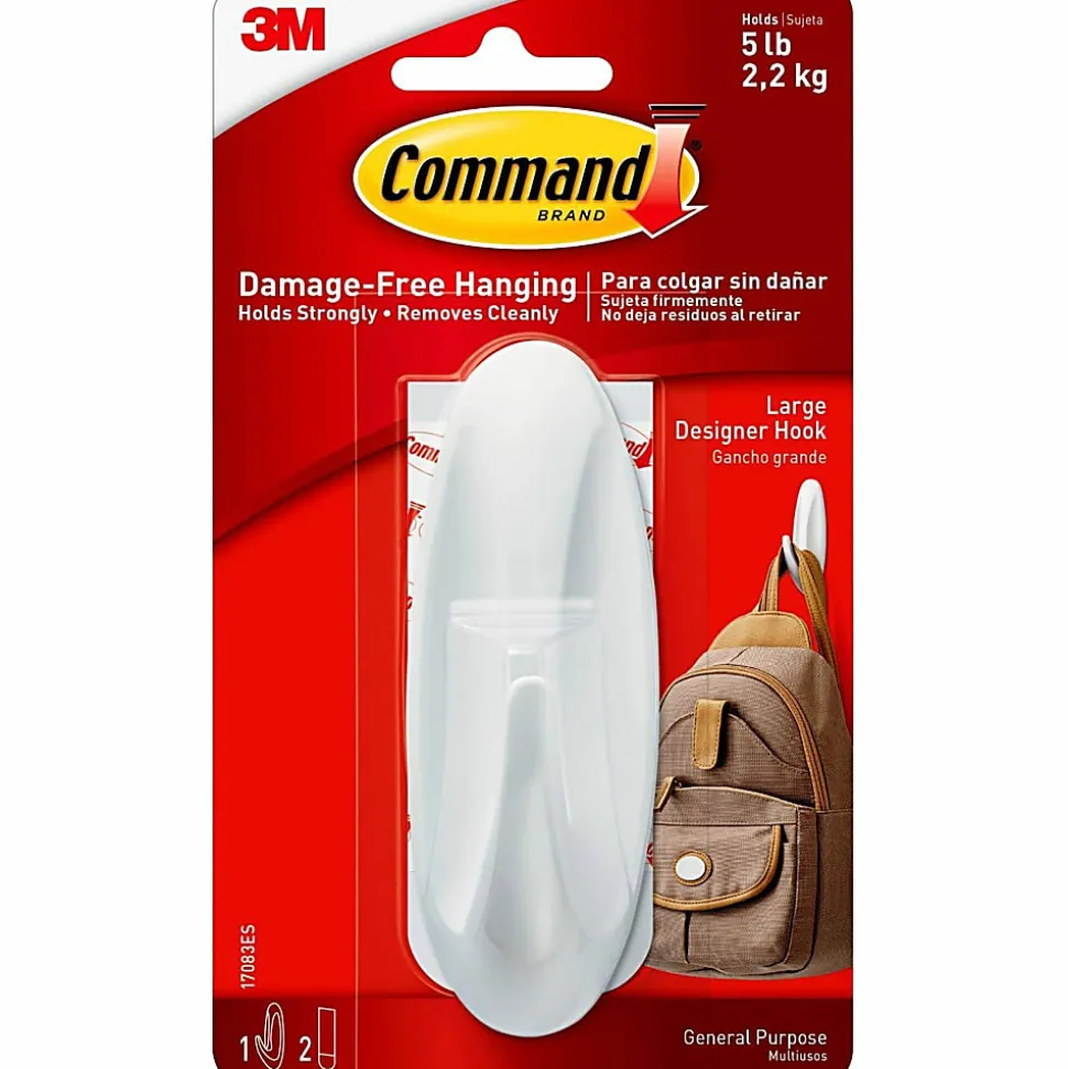 Command General Purpose Removable Plastic Hook, Large