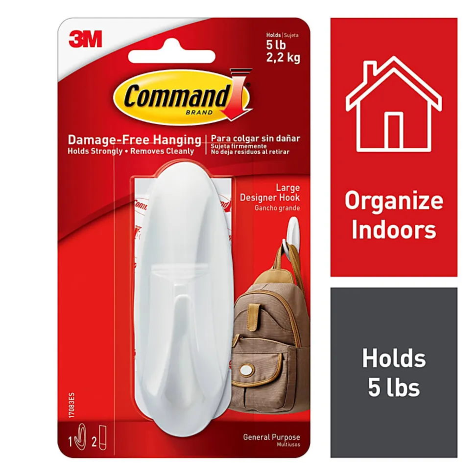 Command General Purpose Removable Plastic Hook, Large