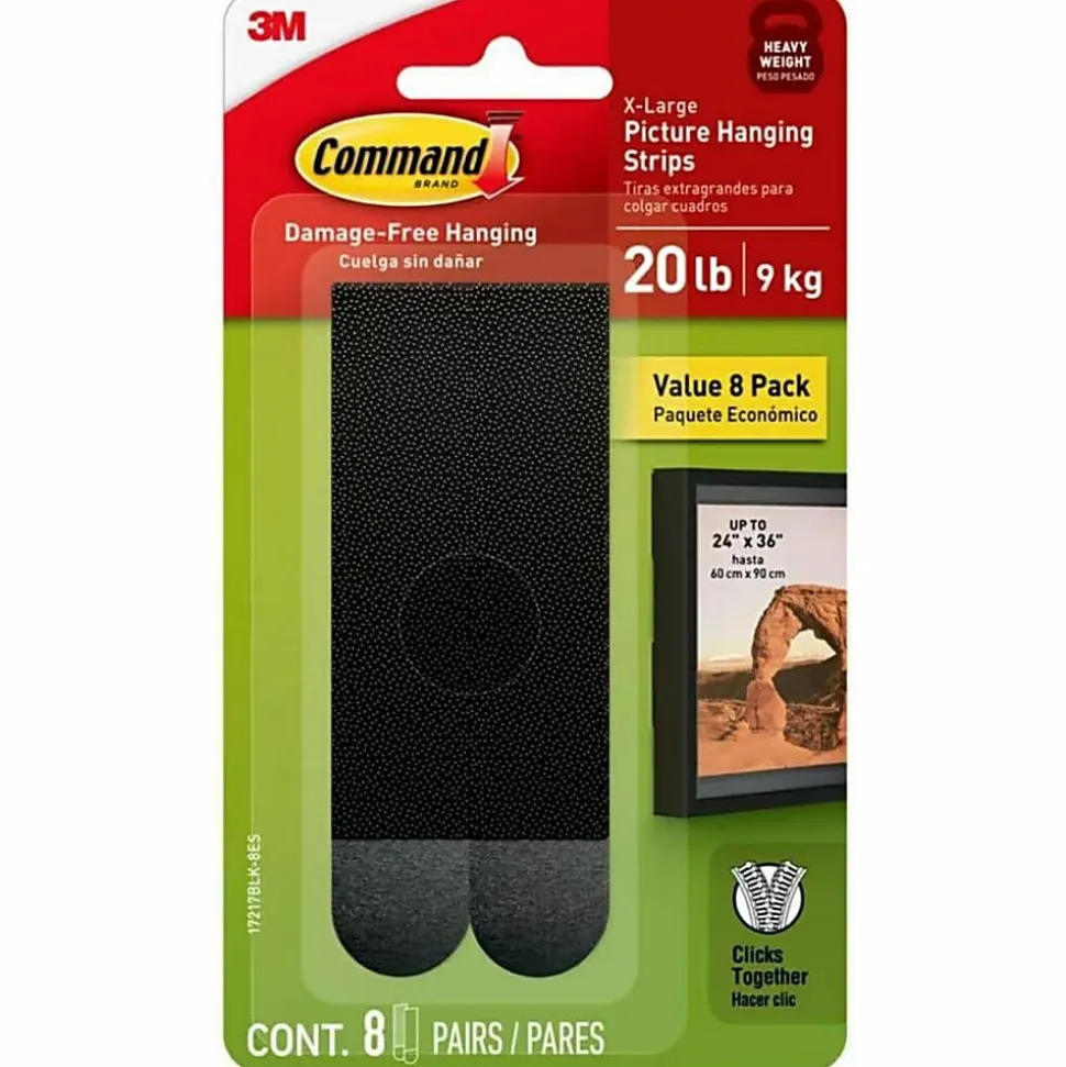 Command Hanging Strip, 17217BLK8ES