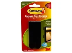 Command™ Large Black Picture Hanging Strips, 17206BLK