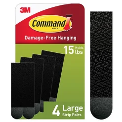Command™ Large Black Picture Hanging Strips, 17206BLK
