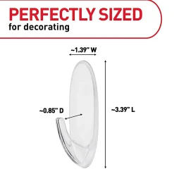 Command Large Clear Hook with Clear Strips Value Pack, 3 Hooks/Pack, 6 Strips/Pack