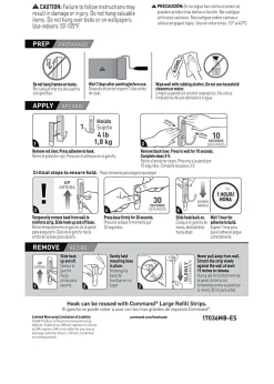 Command Large Double Wall Hooks, 1 Command Hook, 1 Command Strip, Damage Free Hanging of Dorm Room Decorations