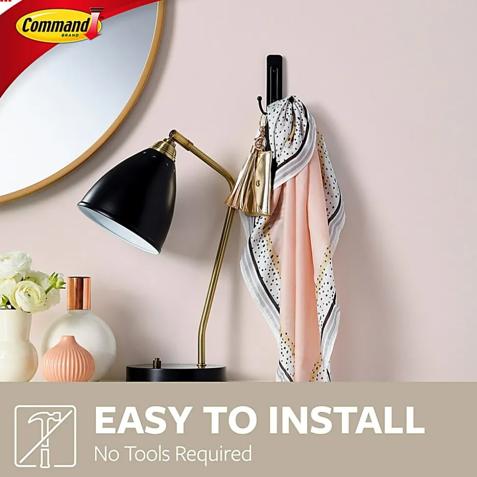 Command Large Double Wall Hooks, 1 Command Hook, 1 Command Strip, Damage Free Hanging of Dorm Room Decorations