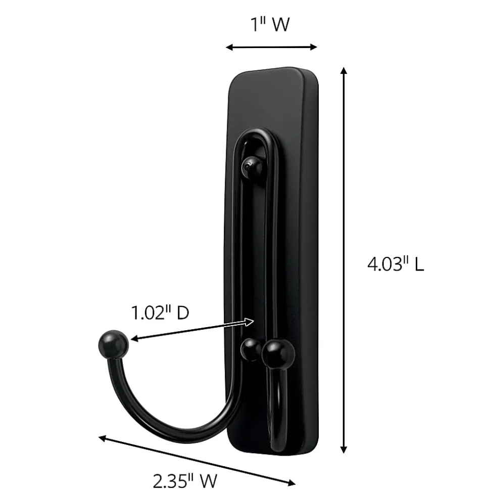 Command Large Double Wall Hooks, 1 Command Hook, 1 Command Strip, Damage Free Hanging of Dorm Room Decorations